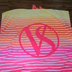 Victoria's Secret LIMITED EDITION SUNSET Striped Beach BLANKET LARGE NEW